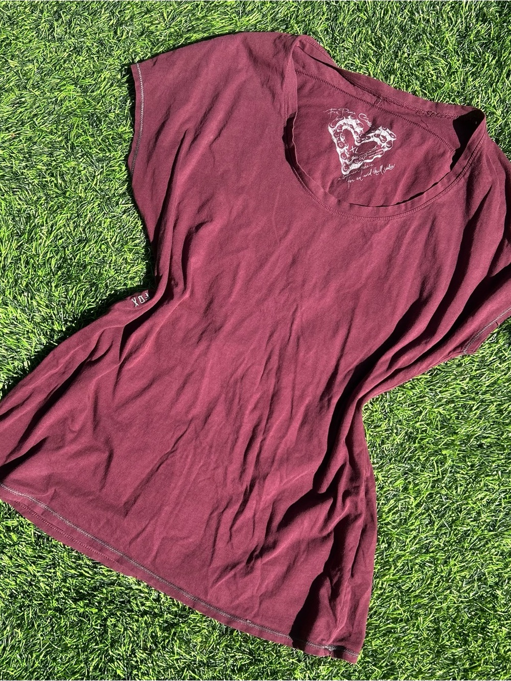 Fox maroon burgundy basic tee